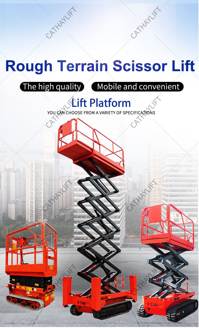 Track crawler all terrain scissor lift-Shandong Cathay Machinery Co Ltd 2